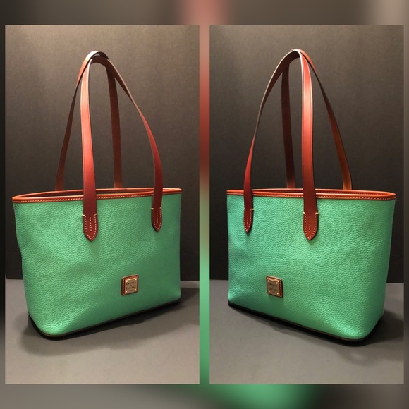 Dooney & Bourke Authentic Turquoise Shoulder Tote, New Without Tags - Picture 5 of 16
